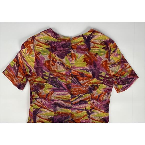 Vintage 60s 70s Tie Dye Midi Dress Psychedelic Boho Hippie Handmade Size S - Picture 9 of 10